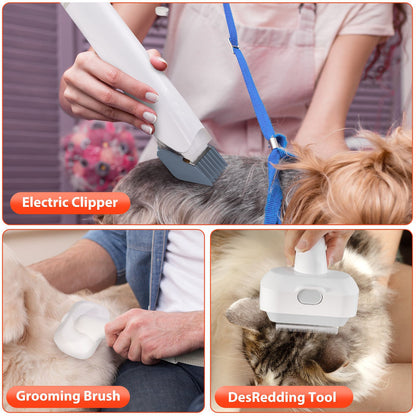 pet hair remover tool electric clipper, grooming brush, desredding tool