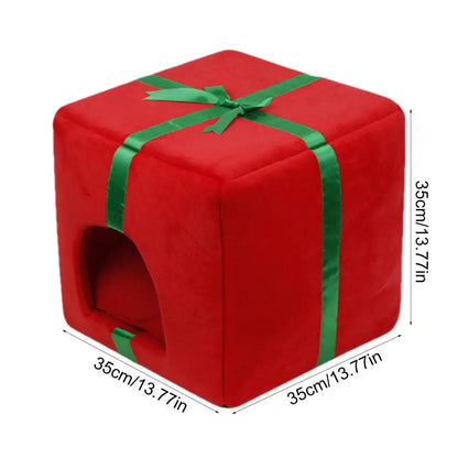 Christmas Pet Gift Cat Bed Cat Caves Variety Box Red