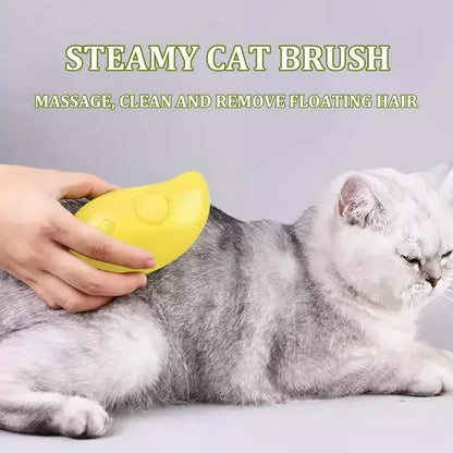 Steam, Spray, Massage: 3-in-1 Pet Grooming Tool