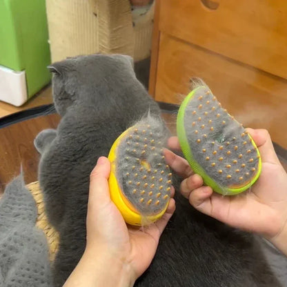 Steam, Spray, Massage: 3-in-1 Pet Grooming Tool