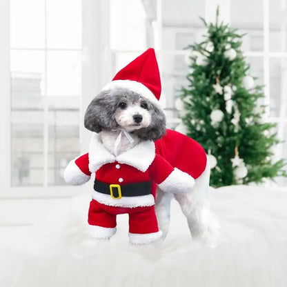 Dog Santa Costume Funny Pet Cosplay Clothes Santa Claus Funny Dog Cat Costumes For Christmas New Year Holiday Pet Clothes - Wags & Whiskers