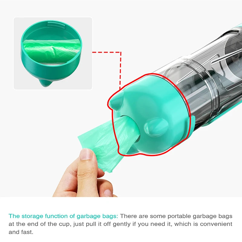 dog water container garbage bags