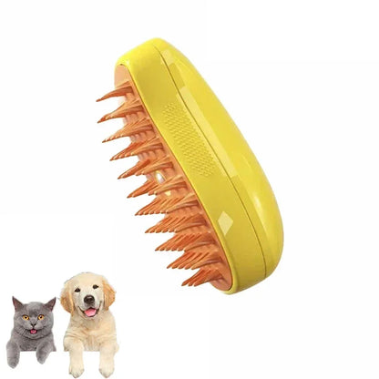 Steam, Spray, Massage: 3-in-1 Pet Grooming Tool