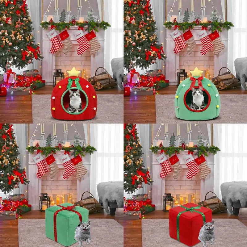 Christmas Pet Gift Cat Bed Cat Caves Variety