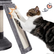 Cat Tree Tower Scratching Post Scratcher Cat House Kitten Toys with Big Conda Large High Perch Cat Hammock Hanging Balls - Wags & Whiskers Scratching