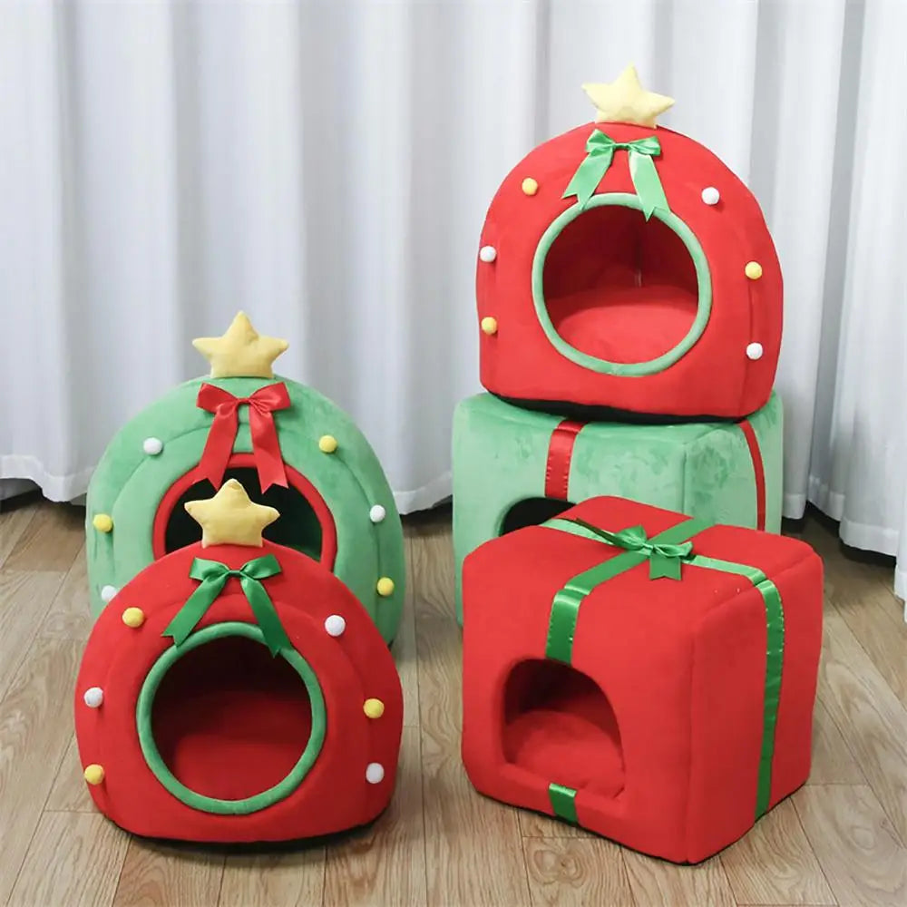 Christmas Pet Gift Cat Bed Cat Caves 5 Varieties 