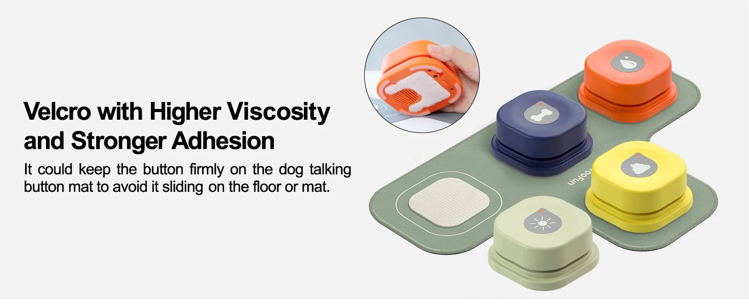 Interactive Dog Communication Buttons Adhesion