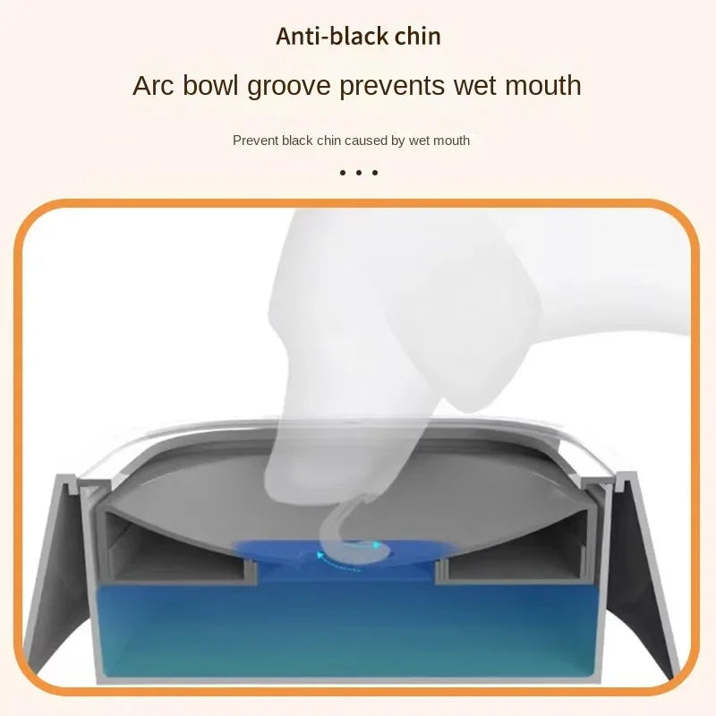 Non Spill Dog Bowl anti black chin