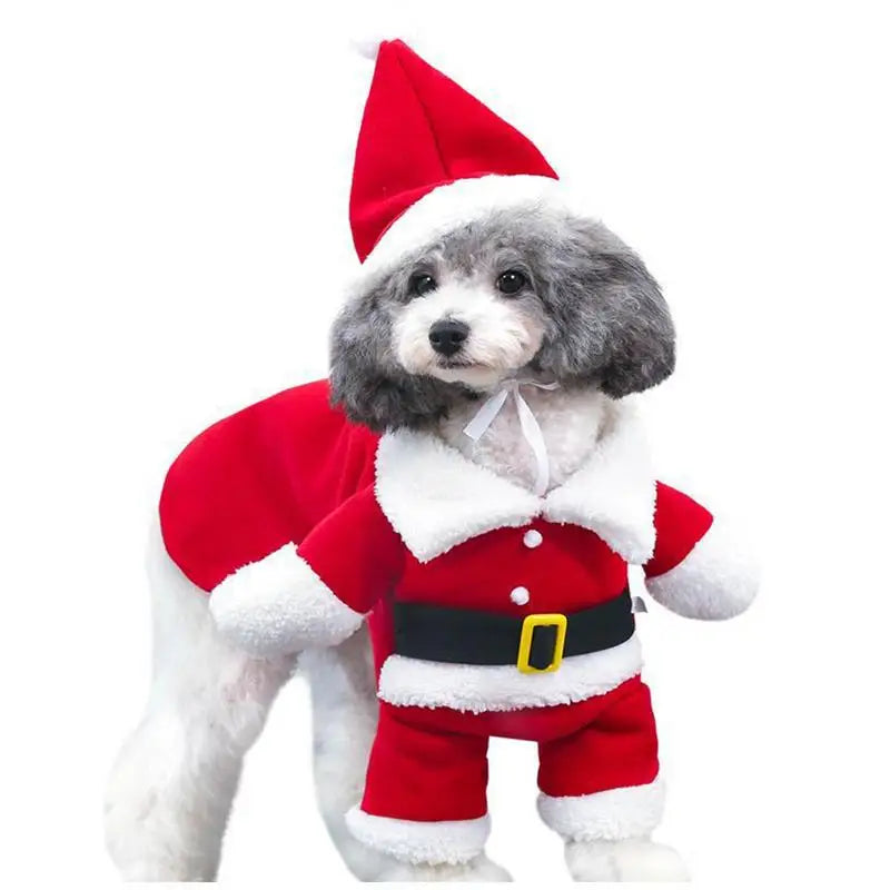 Dog Santa Costume Funny Pet Cosplay Clothes Santa Claus Funny Dog Cat Costumes For Christmas New Year Holiday Pet Clothes - Wags & Whiskers